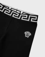 Image 5 of 5: Versace Girl's Greca Border Active Leggings, Size 4-6
