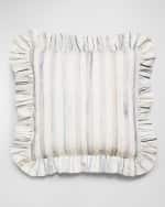 Sterling Stripe Ruffle Throw Pillow