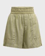 Image 1 of 6: PISTOLA Annie Stripe Pull-On Shorts