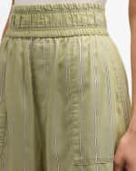 Image 6 of 6: PISTOLA Annie Stripe Pull-On Shorts