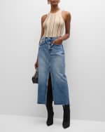 Image 5 of 6: PISTOLA Alice Denim Midi Skirt