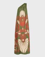 Image 1 of 6: La DoubleJ Roy Placee One-Shoulder Maxi Dress