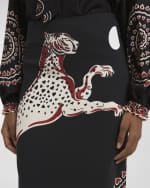 Image 6 of 6: La DoubleJ Placee Leopard Printed Pencil Skirt