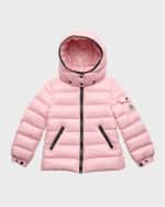 Image 1 of 4: Moncler Girl's Bady Quilted Puffer Down Jacket, Size 4-6