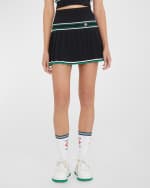 Image 2 of 6: CASABLANCA Striped Pleated Mini Skirt