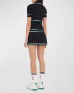 Image 3 of 6: CASABLANCA Striped Pleated Mini Skirt