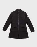 Image 1 of 4: Moncler Girl's Zip Up Invert Pleated Dress, Size 4-6