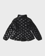 Image 2 of 4: Moncler Girl's Barvie Diamond Quilted Jacket, Size 4-6