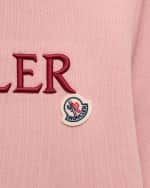 Image 3 of 3: Moncler Girl's Embroidered Logo-Print Hoodie, Size 8-14