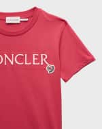 Image 3 of 3: Moncler Girl's Embroidered Logo-Print T-Shirt, Size 8-14