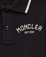 Image 3 of 6: Moncler Boy's Embroidered Logo-Print Polo Shirt, Size 4-6