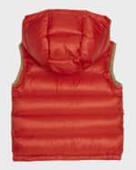 Image 2 of 3: Moncler Boy's Zibiah Hooded Vest, Size 8-14