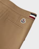 Image 3 of 6: Moncler Boy's Tri-Stripe Twill Trousers, Size 4-6
