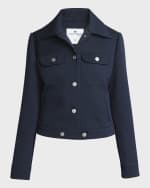 Image 1 of 6: Courreges Signature Twill Trucker Jacket