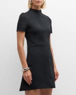 Image 5 of 6: Courreges Short-Sleeve Twill A-Line Mini Dress