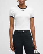 Image 3 of 6: Courreges Signature Contrast T-Shirt
