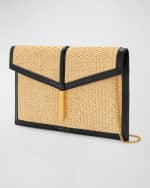 Image 5 of 5: DeMellier Tokyo Leather Clutch Bag