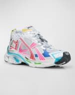 Image 5 of 6: Balenciaga Men's Multicolor Mesh Runner Sneakers