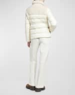 Image 3 of 6: Moncler Oiron Faux Fur Puffer Jacket