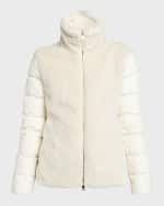Image 1 of 6: Moncler Oiron Faux Fur Puffer Jacket