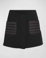 Image 1 of 6: Moncler Punto Milano Quilted Pocket Mini Skirt
