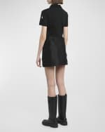 Image 3 of 6: Moncler Satin Flower Embroidered Mini Skirt