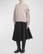 Image 5 of 6: Moncler Knit Sleeve Crewneck Sweatshirt