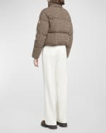 Image 3 of 6: Moncler Seboune Check Boucle Puffer Jacket
