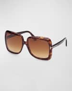 Image 1 of 5: TOM FORD Lorelai Acetate Square Sunglasses