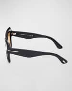 Image 3 of 5: TOM FORD Esme Acetate Square Sunglasses