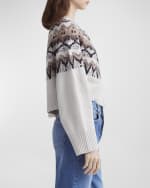 Image 3 of 3: Altuzarra Barnum Fair Isle Wool Cardigan Sweater
