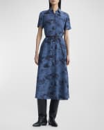 Image 2 of 4: Altuzarra Kiera Printed Belted Midi Shirtdress