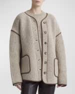 Image 1 of 3: Altuzarra Medrano Faux Leather Piping Jacket