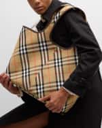 Image 2 of 6: Burberry Medium East-West Check Tote Bag