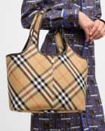 Image 3 of 6: Burberry Small East-West Check Tote Bag