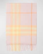 Image 4 of 4: Burberry Giant Check Cashmere Scarf