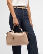 Image 2 of 6: Tod's Medium Apa Bauletto Leather Top Handle Bag