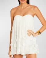 Image 3 of 4: Retrofete Sherry Embellished Strapless Mini Babydoll Dress