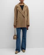 Image 5 of 6: Loulou Studio Gary Cashmere-Blend Short Coat