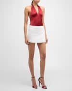 Image 5 of 6: Alice + Olivia Lakelyn Denim Skort