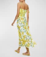 Image 2 of 4: Alice + Olivia Marna Embroidered Tiered Tie-Strap Maxi Dress