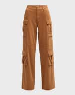 Image 1 of 6: Alice + Olivia Cay Baggy Denim Cargo Pants