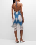 Image 4 of 6: Le Superbe Provence Halter Eyelet Midi Dress