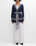 Image 2 of 6: Le Superbe White Cap Cashmere-Blend Boyfriend Cardigan