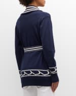 Image 4 of 6: Le Superbe White Cap Cashmere-Blend Boyfriend Cardigan