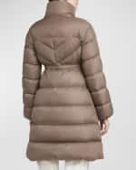 Image 4 of 6: Moncler Brou Brushed Nylon Puffer Coat