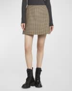 Image 2 of 6: Moncler Houndstooth Plaid Mini Skirt