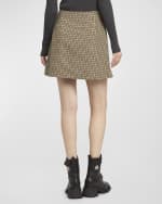 Image 4 of 6: Moncler Houndstooth Plaid Mini Skirt