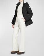 Image 5 of 6: Moncler Brosse Belted Puffer Jacket