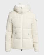 Image 1 of 6: Moncler Fourmines Boucle Tweed Puffer Jacket